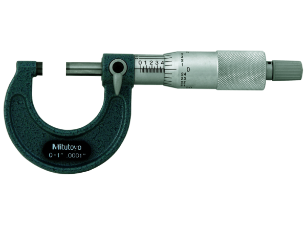 103-136 - Mikrometr třmenový 1-2 palce s bubínkovou řehtačkou