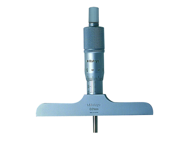 128-104 - Hloubkoměr mikrometrický  0-25 mm , můstek 101 mm