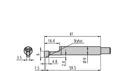 178-390 - hrot k drsnoměru (poloměr hrotu 5 µm)