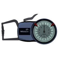 Číselníkový úchylkoměr s měřicími rameny pro vnější měření 0-10mm