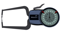 209-404 - Číselníkový úchylkoměr s měřicími rameny pro vnější měření 0-20mm
