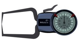 209-405 - Číselníkový úchylkoměr s měřicími rameny pro vnější měření 0-20mm