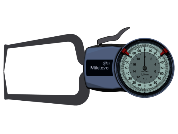 209-405 - Číselníkový úchylkoměr s měřicími rameny pro vnější měření 0-20mm