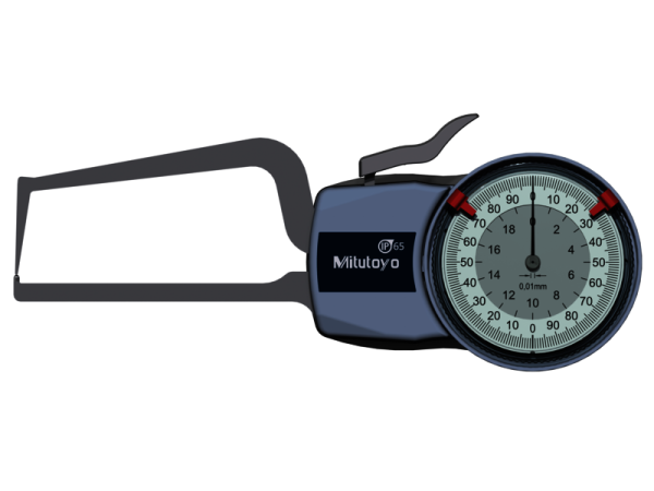 209-406 - Číselníkový úchylkoměr s měřicími rameny pro vnější měření 0-20mm