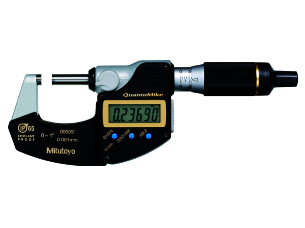 293-180-30 - Digitální třmenový mikrometr se stoupáním vřetene 2 mm, 0-1 inch QuantuMike s výstupem dat