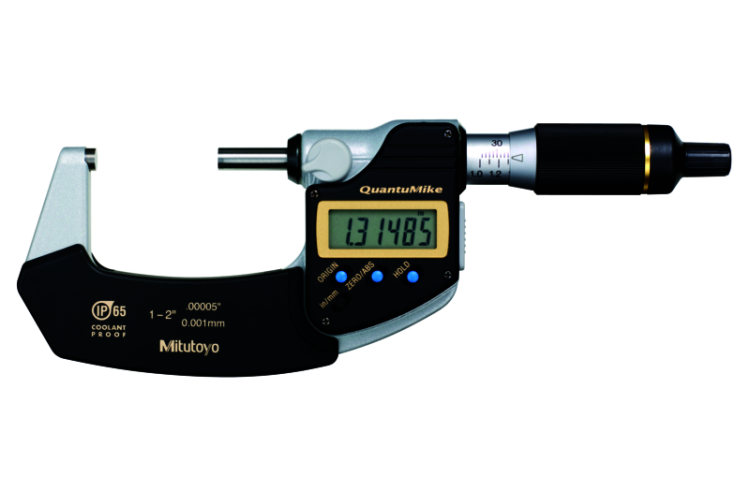 Digitální třmenový mikrometr se stoupáním vřetene 2 mm, 1-2 inch QuantuMike s výstupem dat - 293-181-30