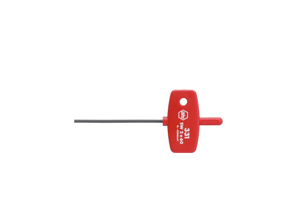 00897 - Zástrcný klíc s klícovou rukojetí 331 SW 3,0x60  mm-phosphatiert; rot