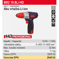 Vrtačka aku BR2 10,8 Li HD - 6000