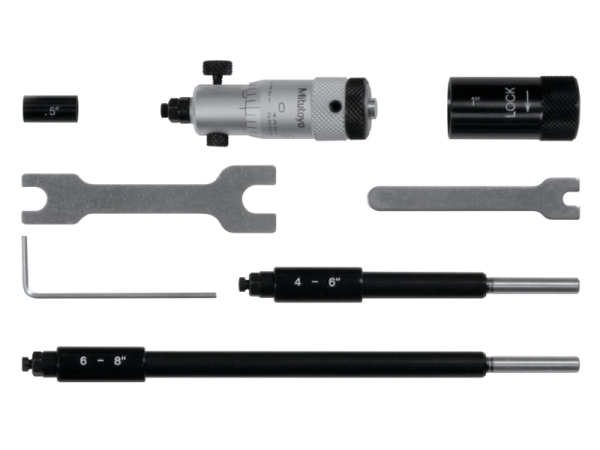 141-208 - Mikrometrický odpich 2-8 inch se 3 nástavci