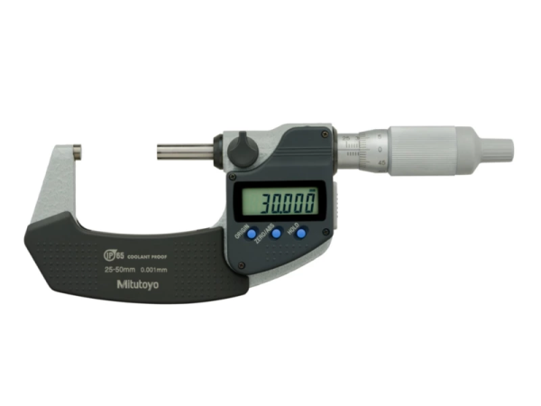 293-234-30 - Mikrometr třmenový digitální 0-25 mm, IP 65, s výstupem dat
