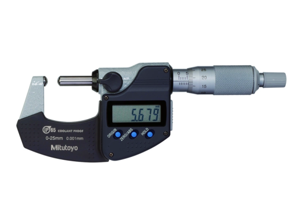 395-271-30 - Digitální třmenový mikrometr pro měření klenutých ploch 0-25 mm