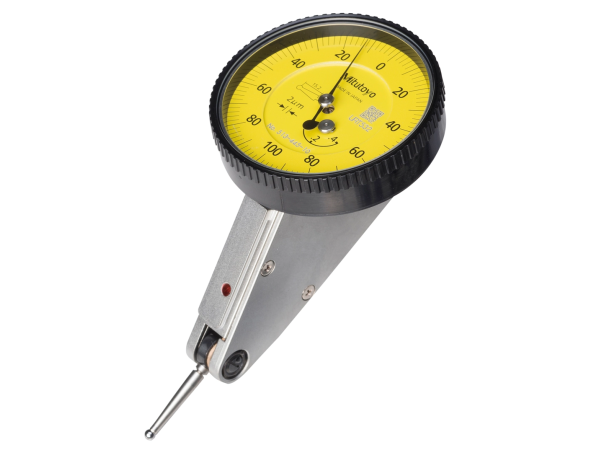 Páčkový úchylkoměr  vodorovného provedení (číselník pod úhlem 20°), rozsah 1,6 / 0,002 mm - 513-445-10E